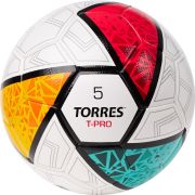 Мяч футб. TORRES T-Pro р.5, 14 панел. PU-Microf, 4 подкл. сл, термосшив, бело-мульт