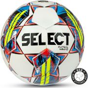 Мяч футзал. SELECT Futsal Mimas, р.4, Basic, 32 пан, ПУ, руч.сш, бел-сине-красн.