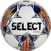 Мяч футзал. SELECT Futsal Master Grain V22, р.4, Basic, 32п, ПУ, руч.сш, бел-син-ор