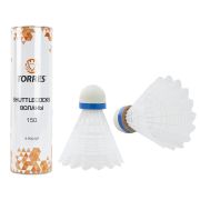 Воланы для бадминтона TORRES 150 (нейлон), уп.6шт.белый, сред.скор.