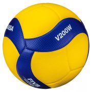 Мяч вол. MIKASA V200W р. 5, оф.мяч FIVB, FIVB Appr, синт.кожа (микрофиб), 18пан, клееный, желт-синий