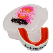 Капа (защита рта) детская FLAMMA-Lucky ORANGE с футляром (резина, гель, детский, Белый/оранжевый)