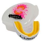 Капа (защита рта) детская FLAMMA - Lucky YELLOW с футляром (резина, гель, детский, Белый/желтый)