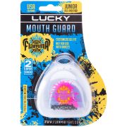 Защита рта (капа) детская FLAMMA - Lucky BLUE с футляром (резина,гель, детский, Белый/синий)